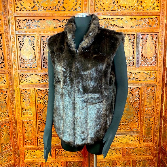Giacca Gallery Company Reversible Fur Vest - Picture 2 of 12